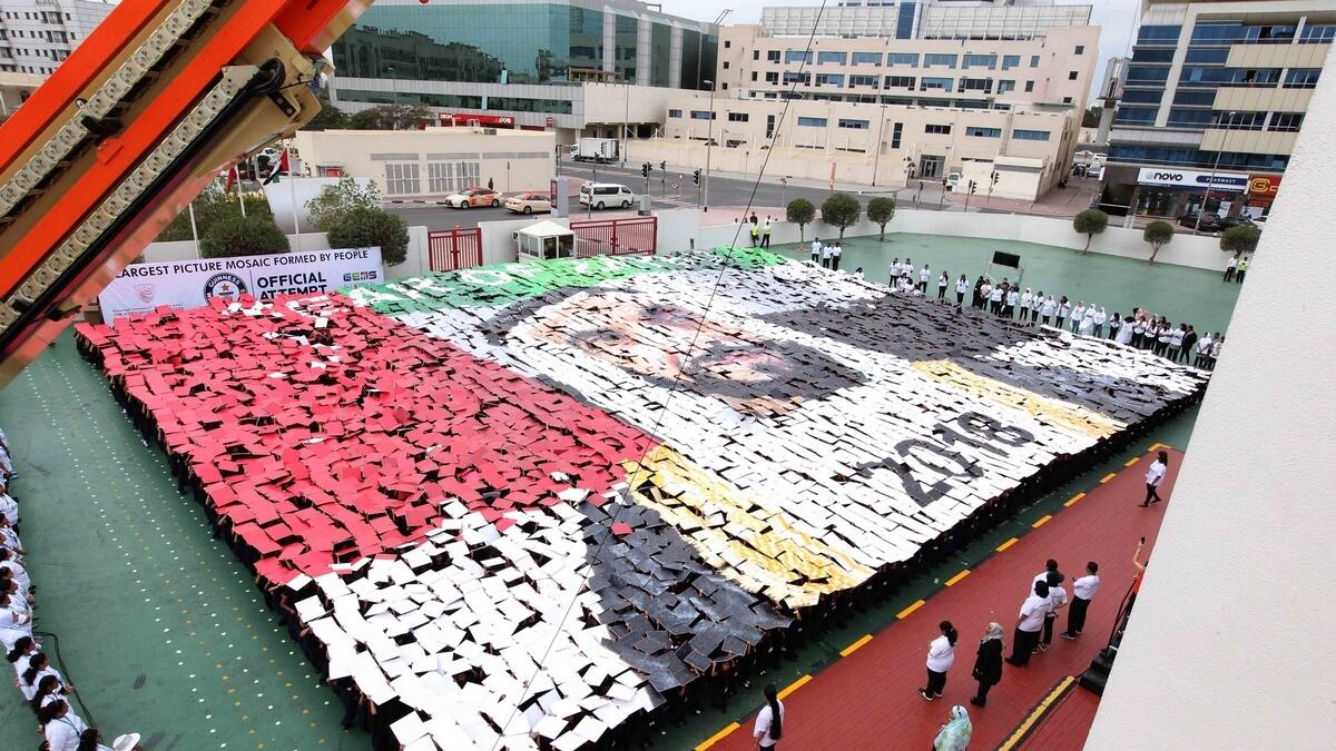 Strong winds stop Dubai schools efforts to create Guinness record