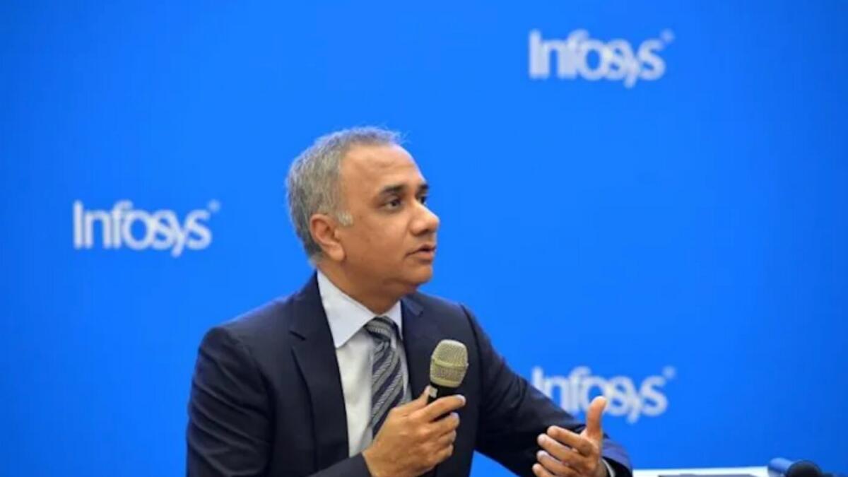 Salil Parekh lauded Infosys' 'landmark' first-quarter results.