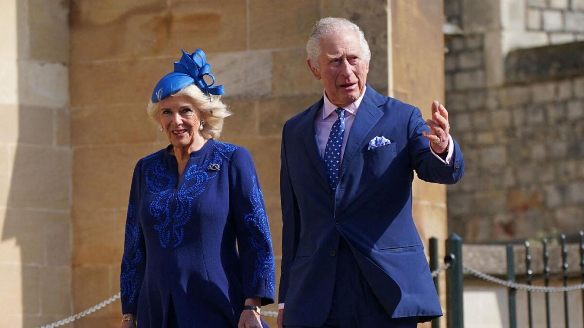 King Charles III and the Queen Consort attend the Easter Mattins Service at St George's Chapel at Windsor Castle in Berkshire, Britain, on April 9, 2023. — Reuters file