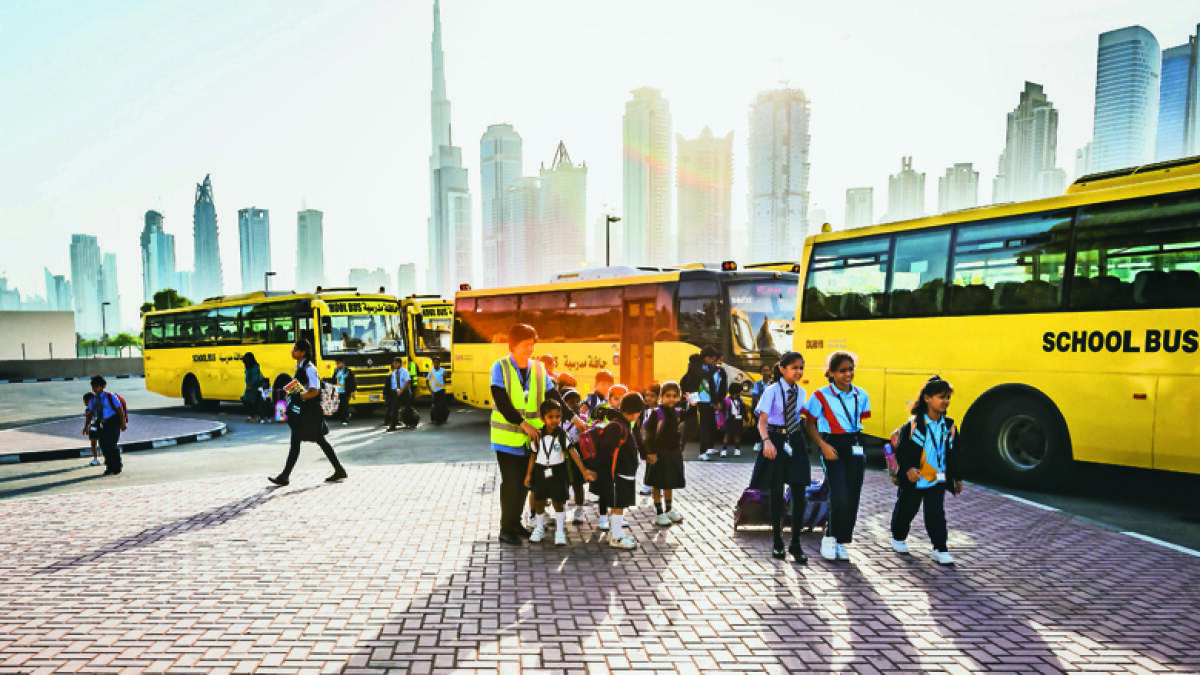 Many UAE children take the bus even if some can walk to school