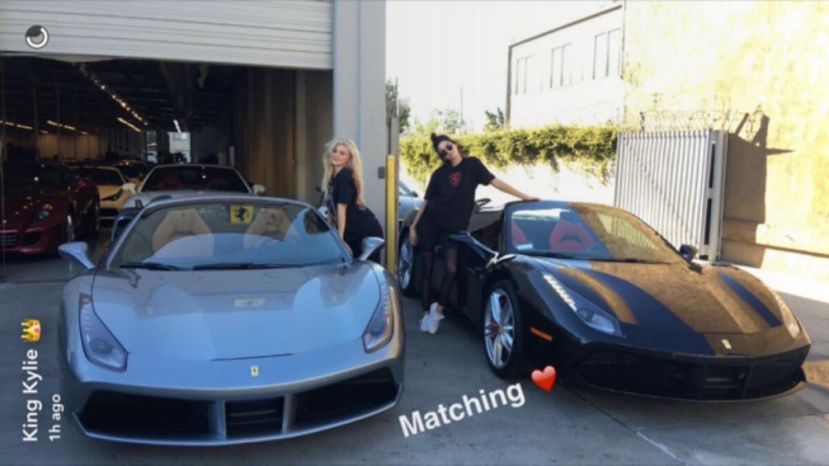 Kendall, Kylie Jenner get matching Ferrari