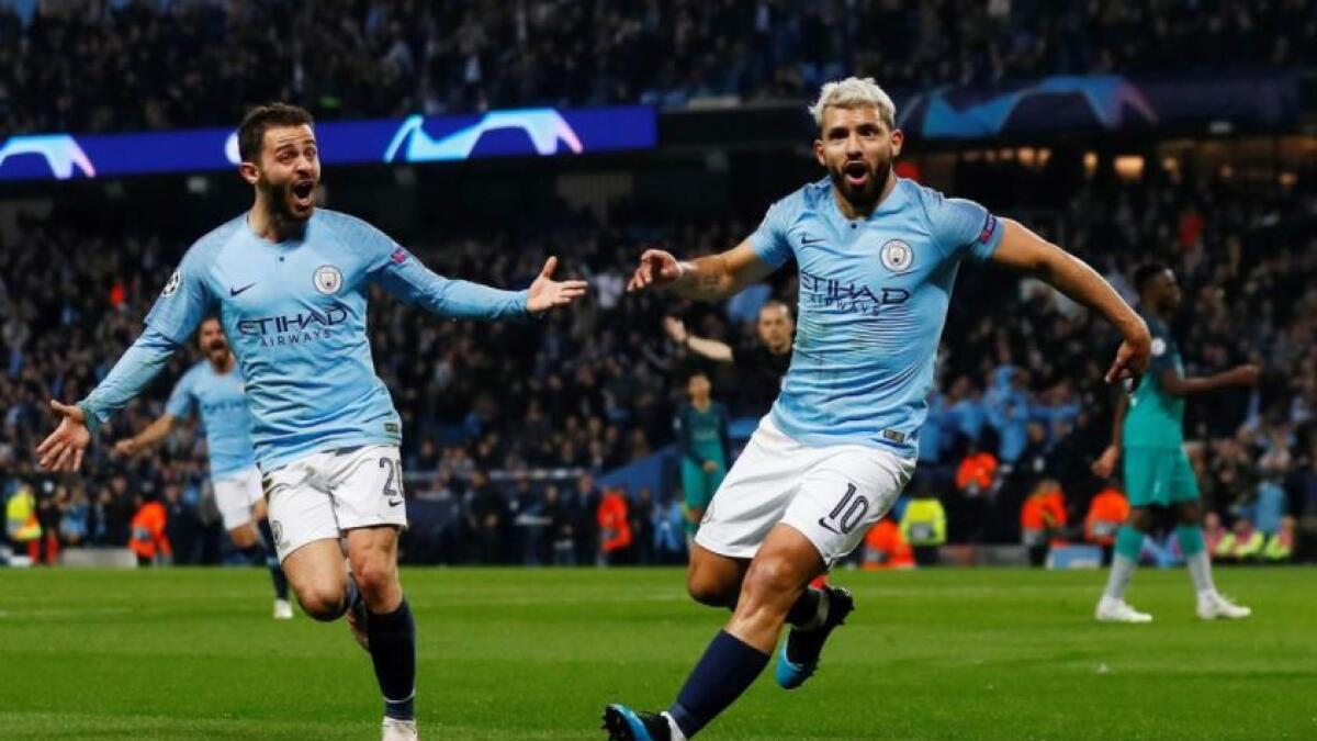City are firm favourites heading into Saturday's quarterfinal against Olympique Lyonnais but Silva (left) said they would not get complacent. (Reuters)