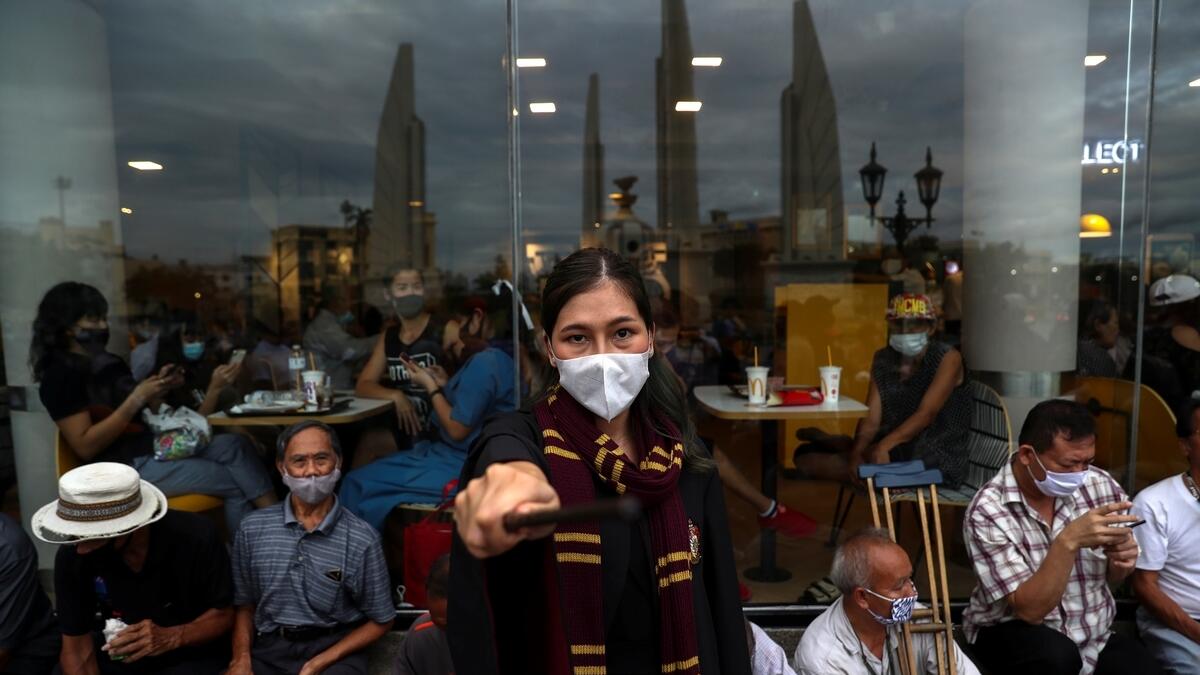 Thais, Thailand, Harry Potter-themed, protests, government, democracy