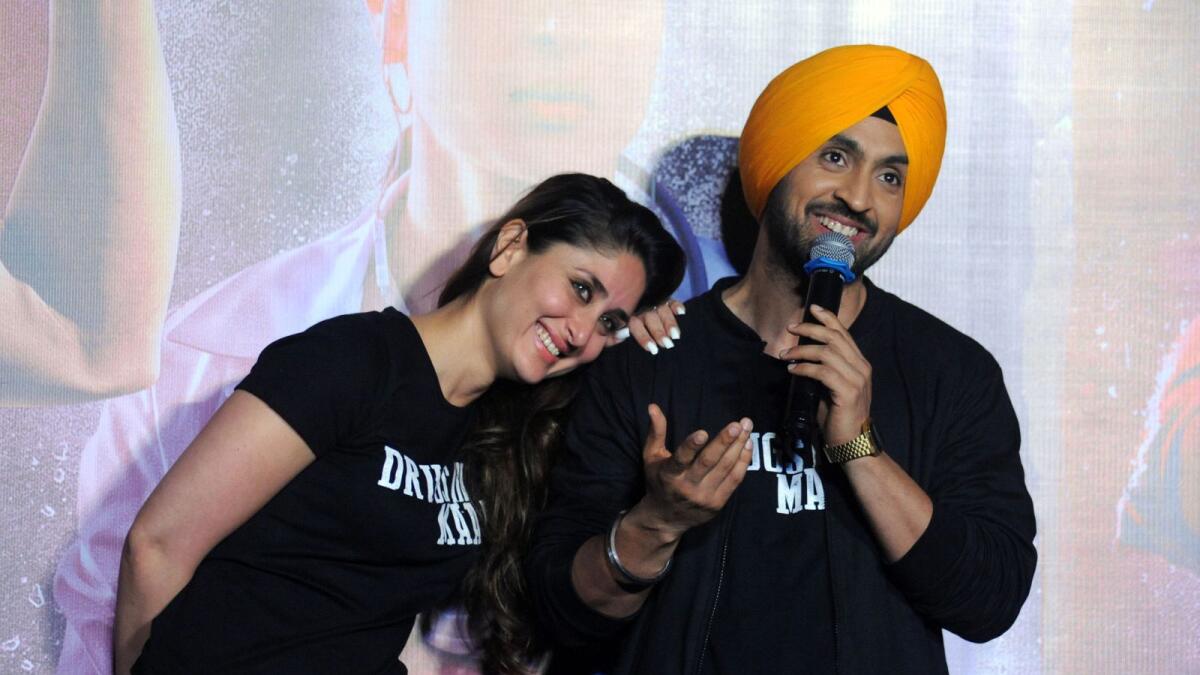 Kareena with Diljit during the trailer launch of ‘Udta Punjab’ in 2016.