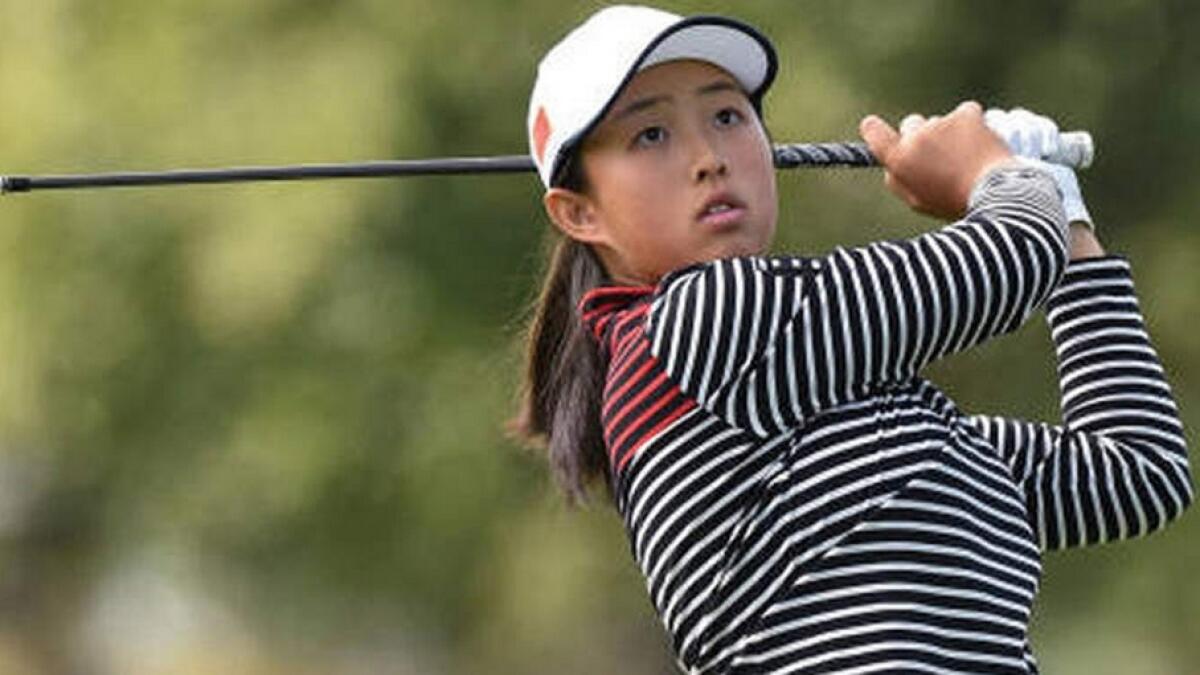 Yin Ruoning sank a 12-foot putt on the final hole
