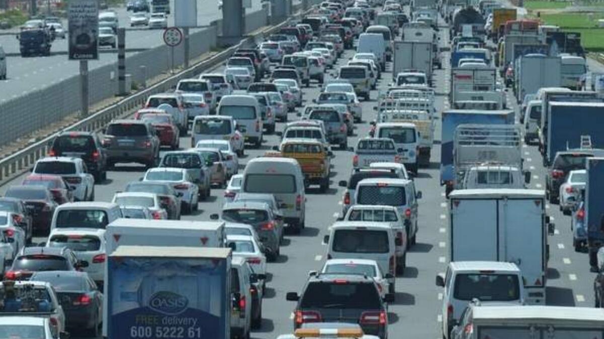 UAE traffic: Accident delays commuters in Dubai