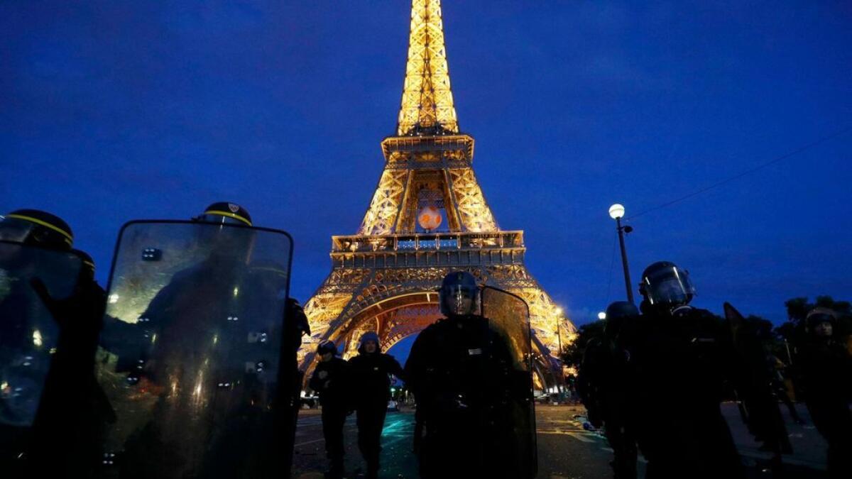 Eiffel Tower closes due to Euro soccer final riots