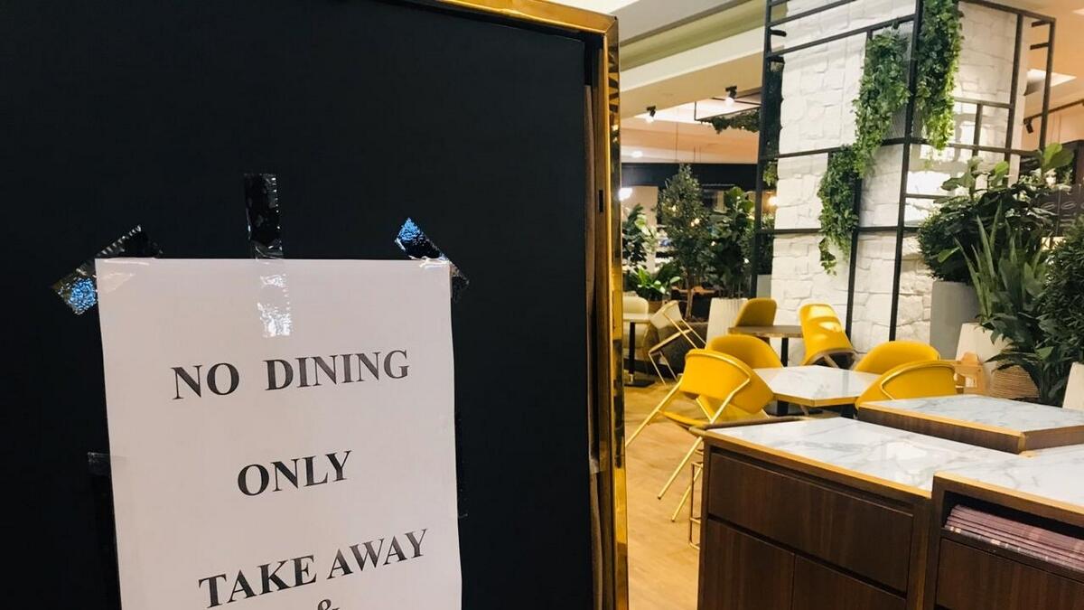 A quick spot-check at many restaurants in Dubai on Sunday showed that tables were pulled apart and only a few customers were served at the same time.