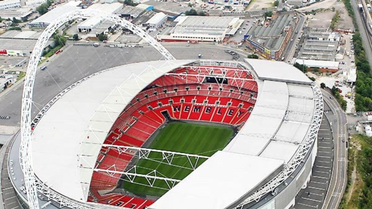 London’s Wembley stadium may not host Champions League final. — Twitter