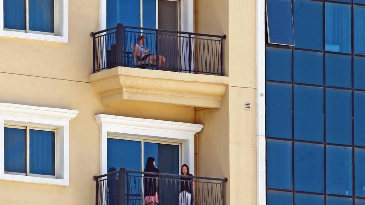 Highlighting this, the Sharjah Municipality shared a post on Twitter urging residents and parents to pay heed to important tips to avoid accidents caused by misuse of balconies.  (Photo by Shihab/KT)