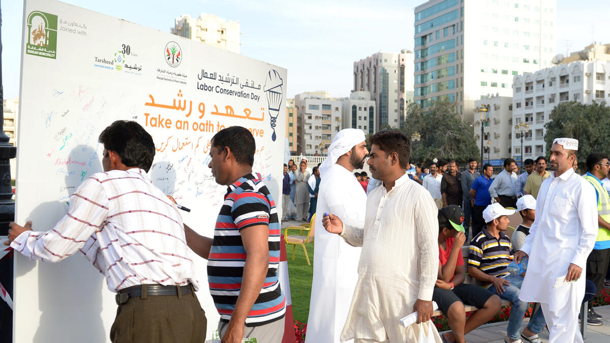 Article on labor day with pictures. Sharjah. Supplied photo