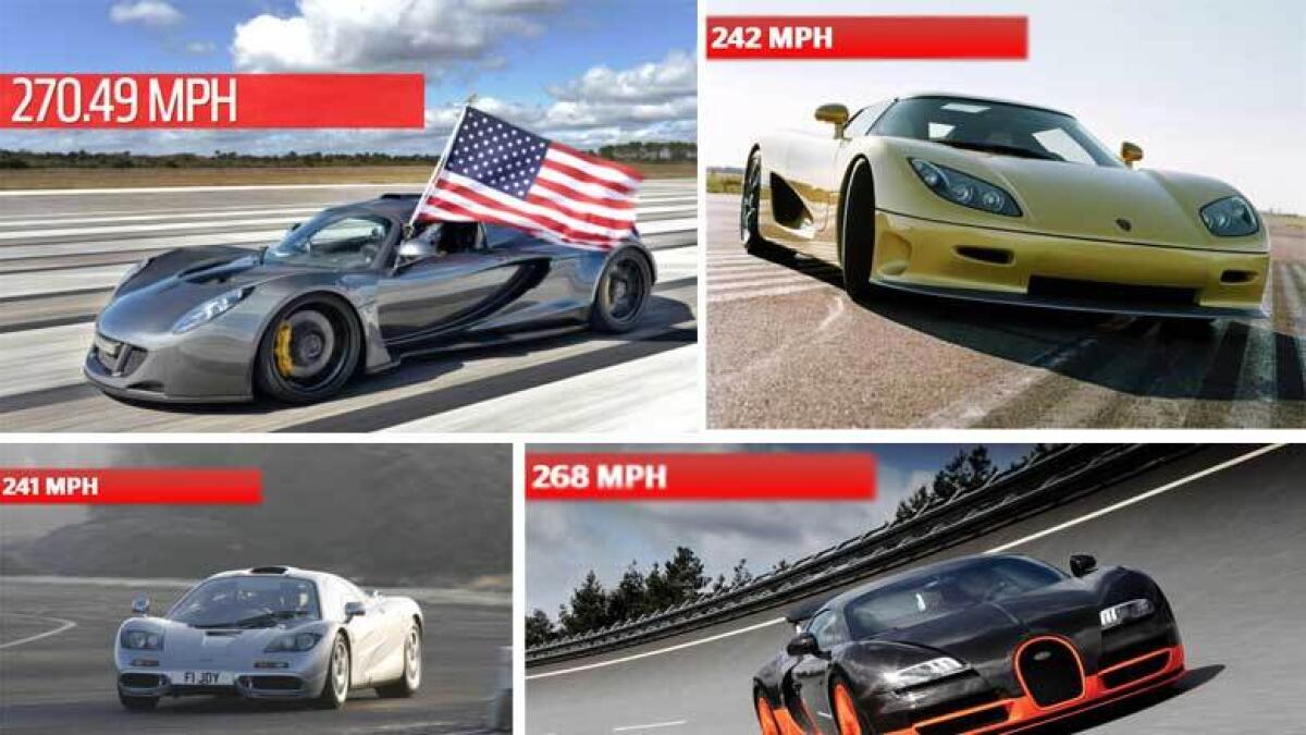 Five fastest cars in the world in 2016