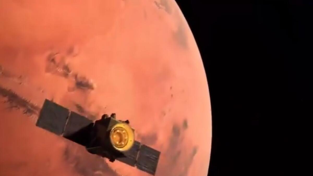 Screengrab from video shared by @HopeMarsMission/Twitter.