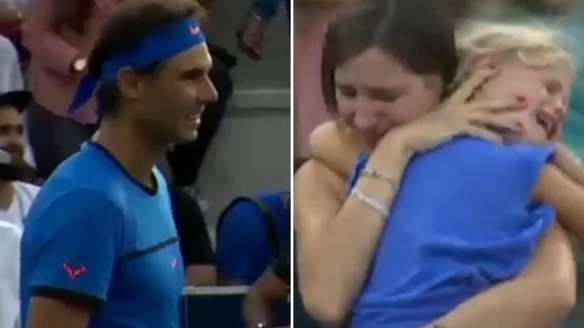 WATCH: Nadal stops match to help crying mother find child