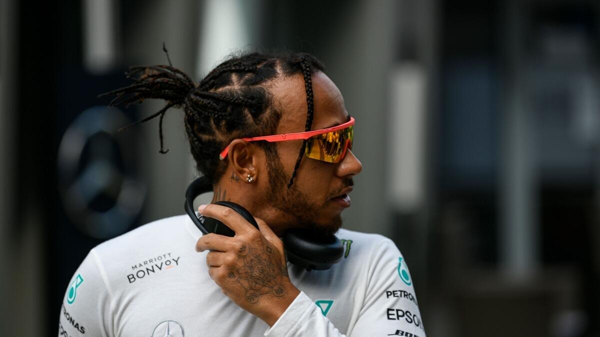 Its all back to front as Hamilton blasts reversed grid plan
