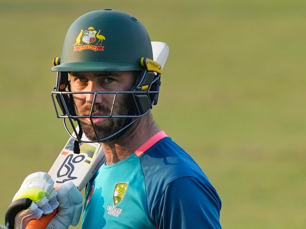 Australia's Glenn Maxwell during a practice session. — PTI
