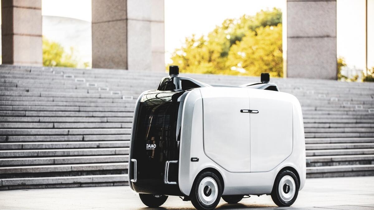 Alibaba's last-mile delivery robot can identify obstacles and predict the intended movement of passengers and vehicles a few seconds ahead of time to enhance safety.