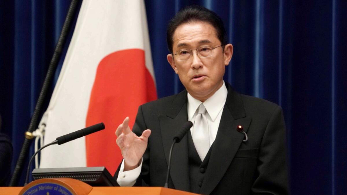 Japanese Prime Minister Fumio Kishida. — AP