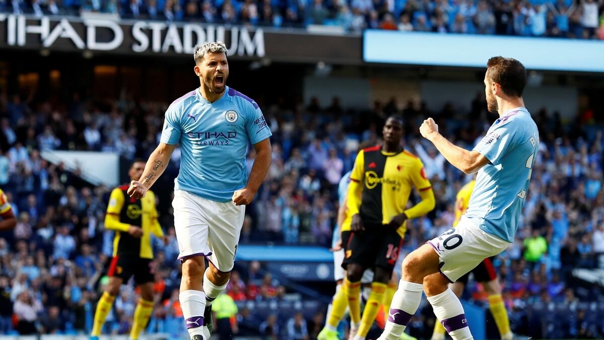Man City hit eight in Watford demolition, Spurs rocked by Leicester