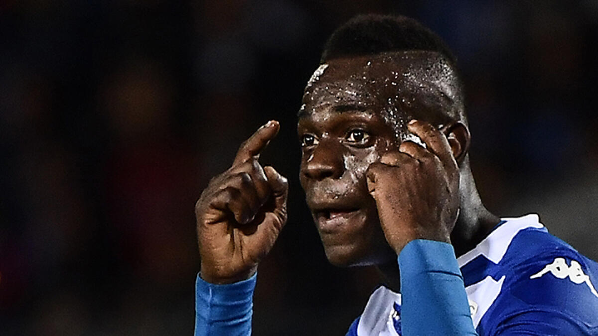 Balotelli was reportedly involved in a row with Brescia president Massimo Cellino. -- AFP