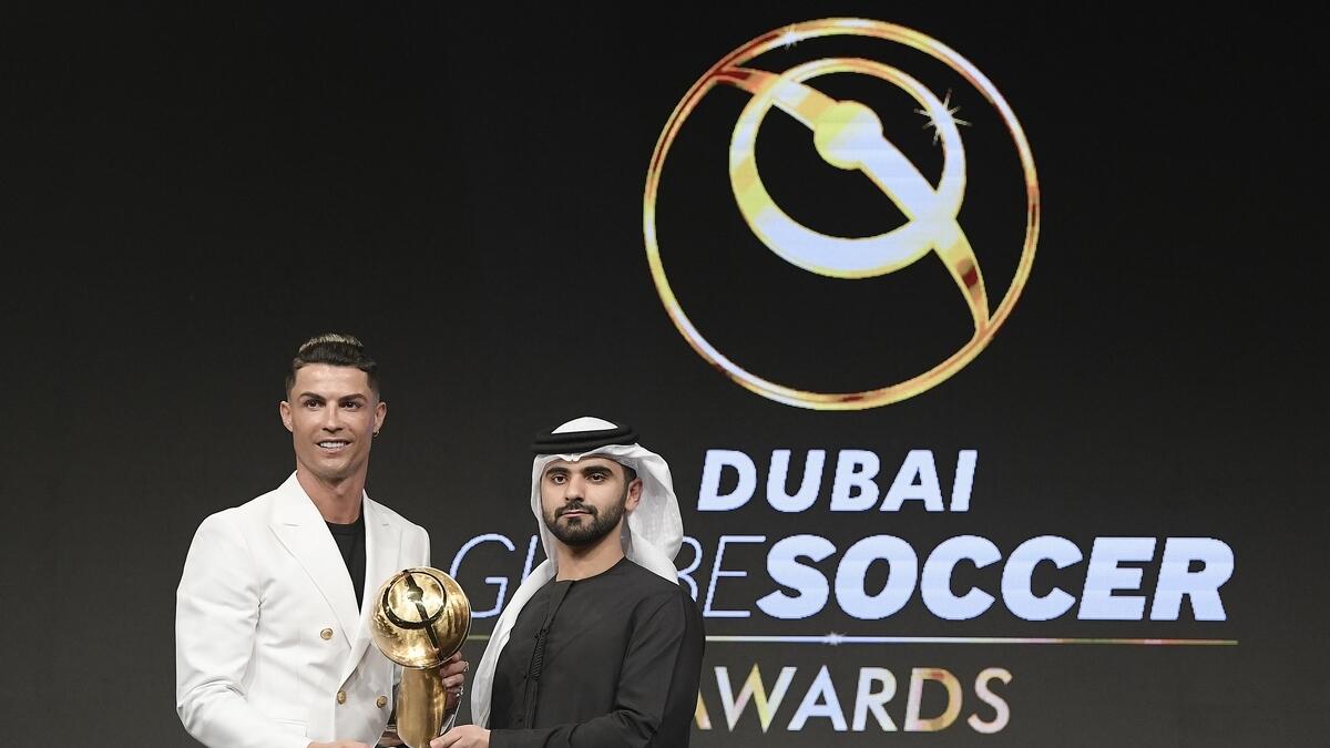 Unstoppable Ronaldo wins Globe Soccer Award in Dubai