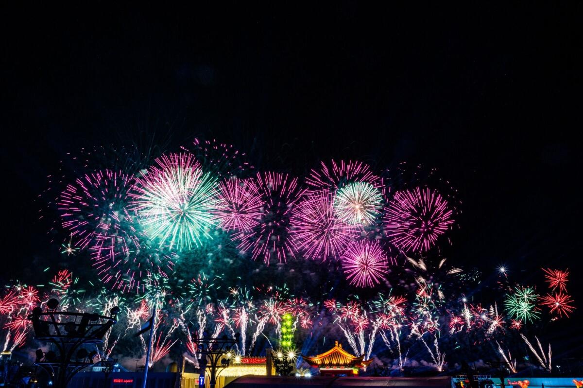Spectacular fireworks on the New Year's Eve at Sheikh Zayed Festival, Abu Dhabi. Photos by Shihab