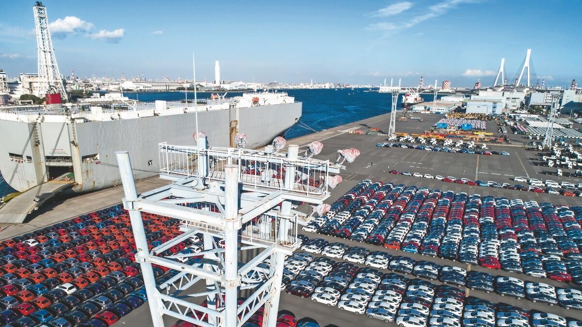 A bustling Japanese port catering to global demand.