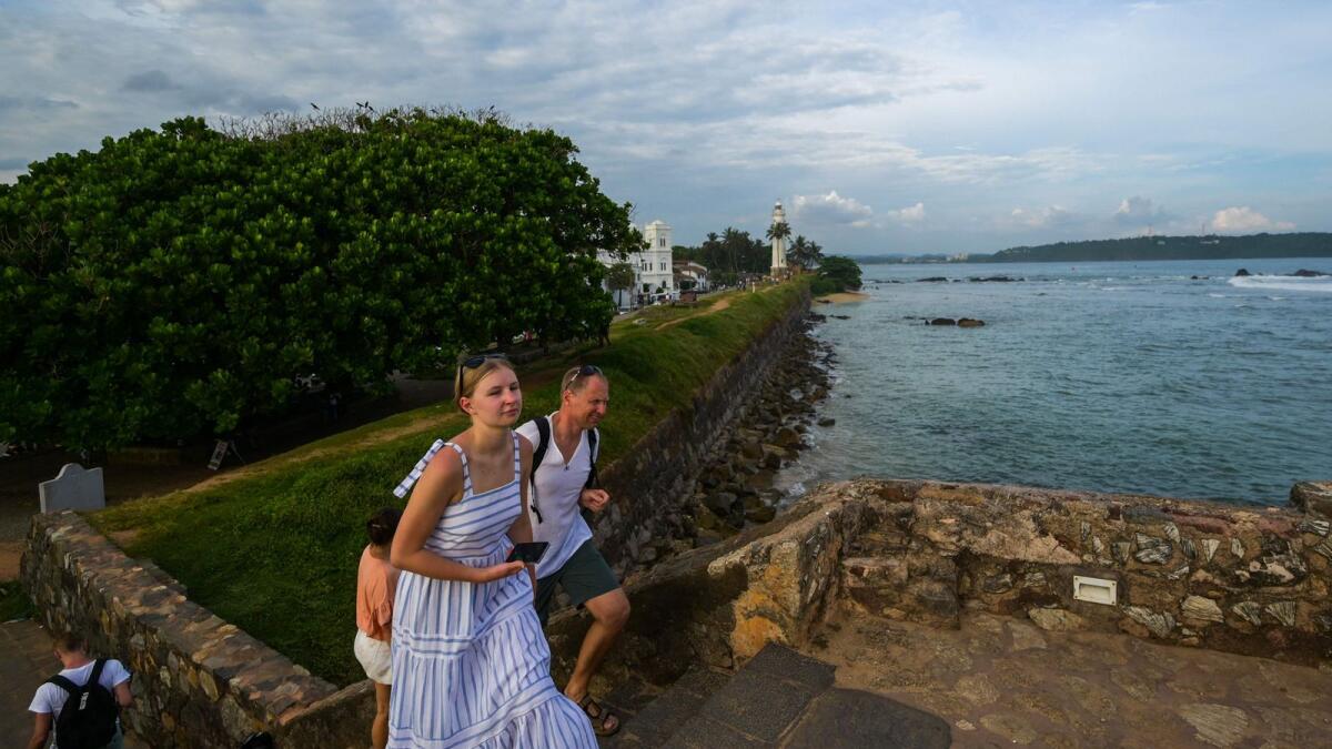 Tourists visit Galle Fort in Sri Lanka. — AFP