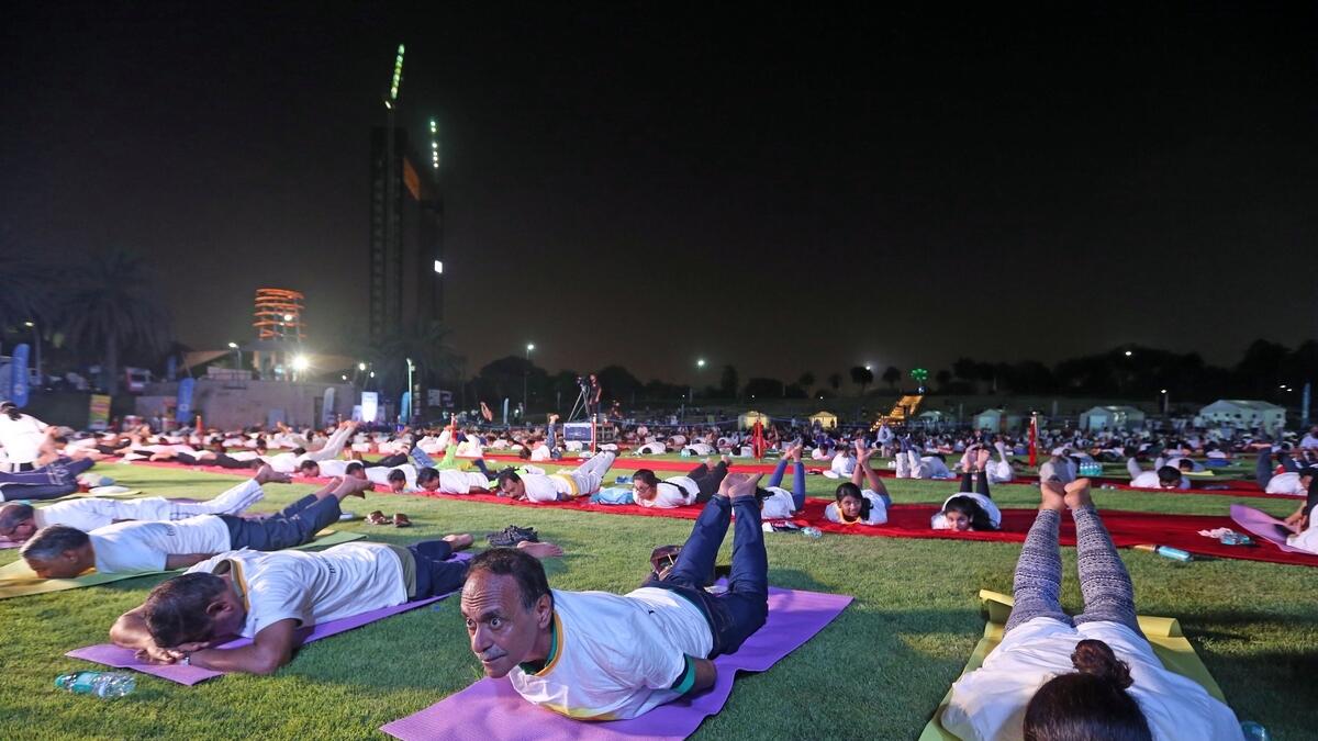 Thousands celebrate World Yoga Day in UAE