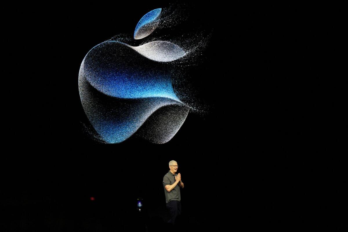 Apple CEO Tim Cook attends the 'Wonderlust' event at the company's headquarters in Cupertino, California, U.S. September 12, 2023. Photo: Reuters