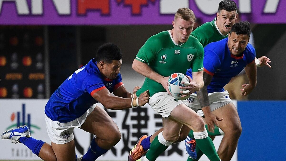 Ireland thrash Samoa to reach quarterfinals