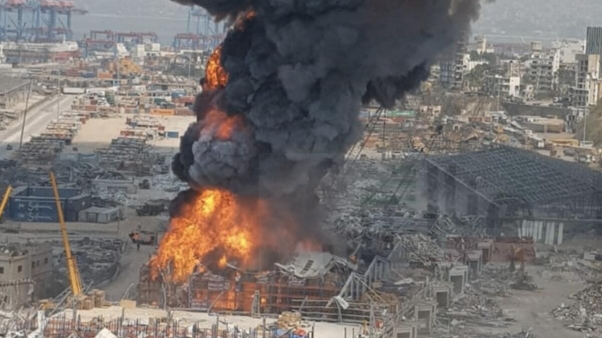 Beirut, fire, blast