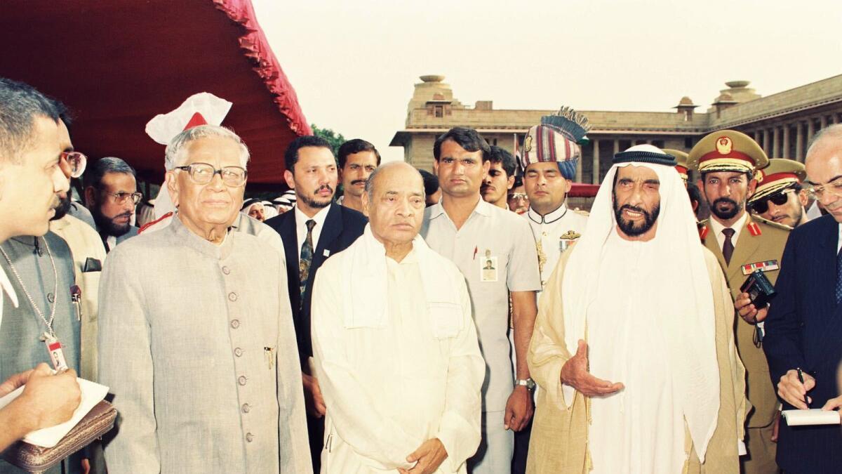 When late Shaikh Zayed bin Sultan Al Nahyan visited India. (Photos: KT archive)