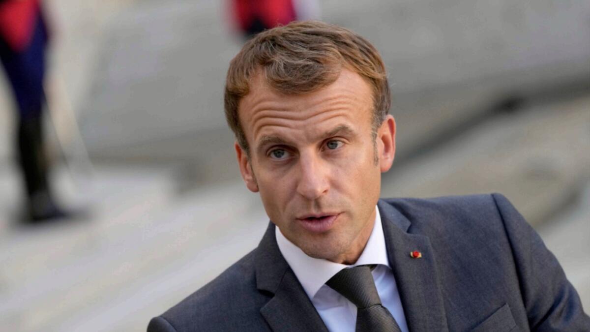 Emmanuel Macron. — AP