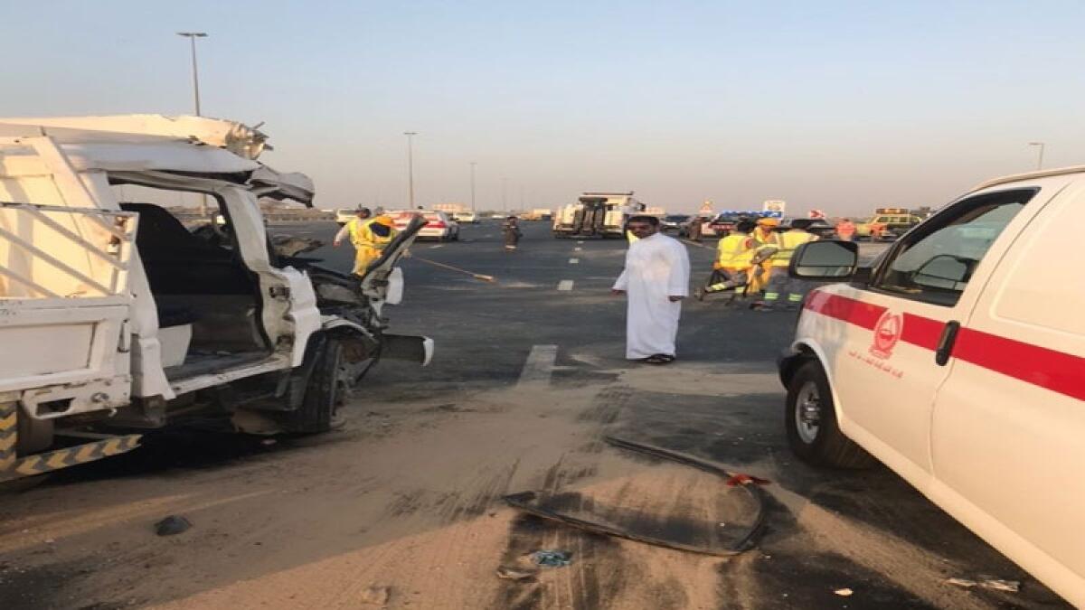 The pick-up truck driver and three others in his vehicle were killed in the accident.