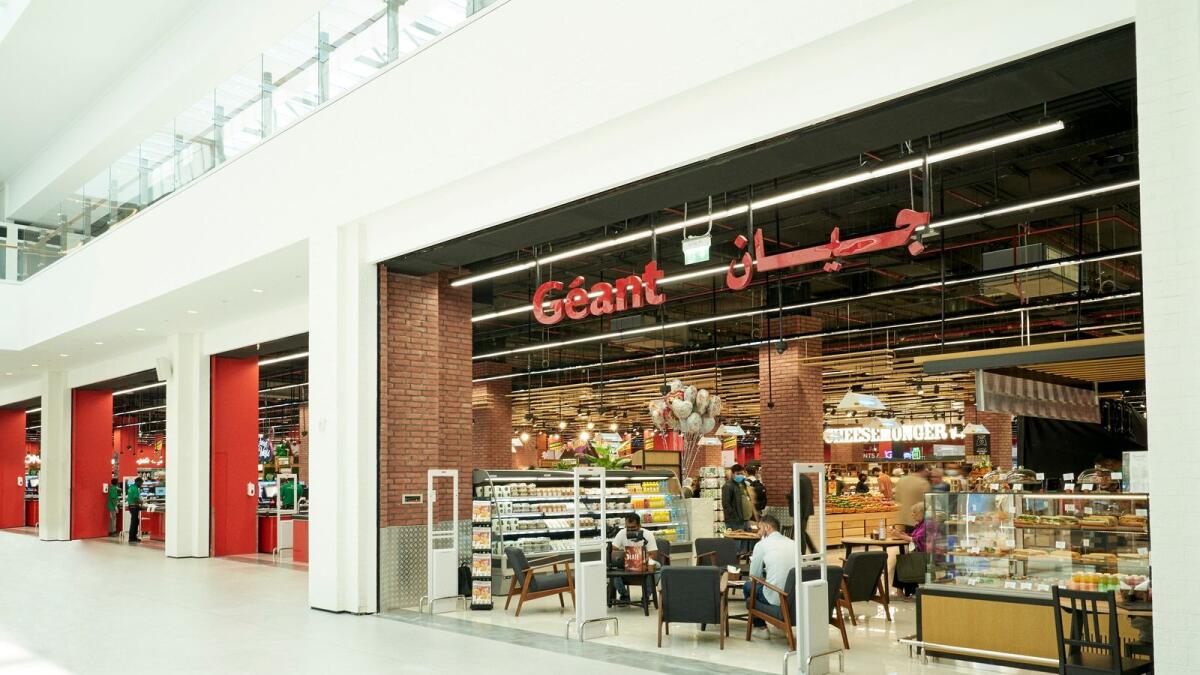 Geant hypermarket at Dubai Hills Mall. With the recent acquisition of the Géant supermarket chain in the UAE,  GMG is now a leading player in the food retail industry. - Supplied photo