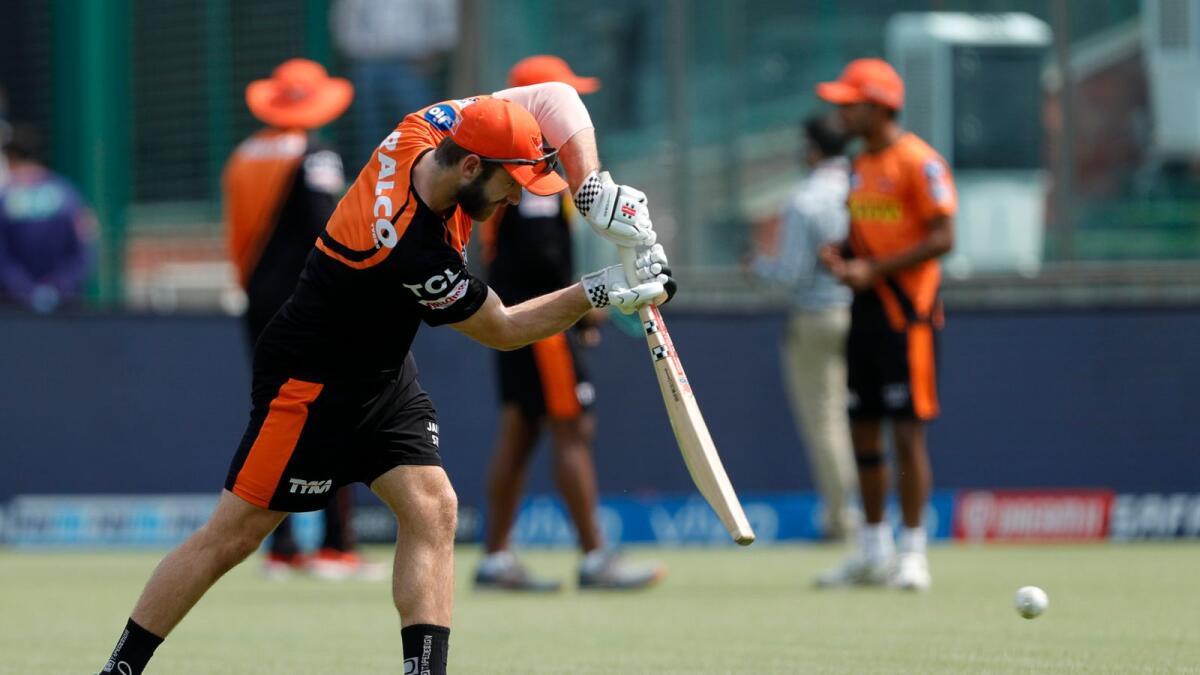 Sunrisers Hyderabad captain Kane Williamson during a practice session. (BCCI)