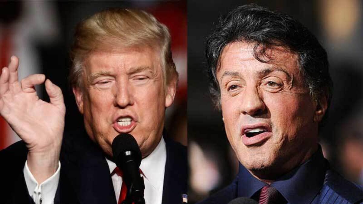 Donald Trump and Sylvester Stallone 