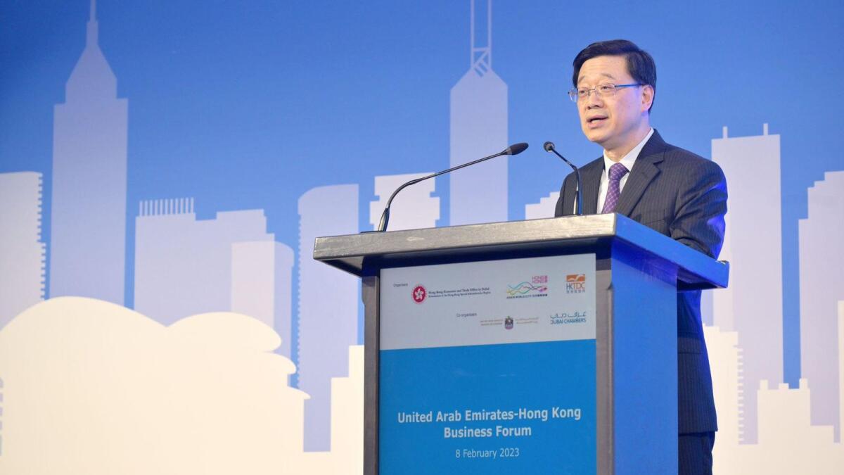 Hong Kong’s chief executive John Lee, said the UAE, is Hong Kong’s largest trading partner in the Middle East region.