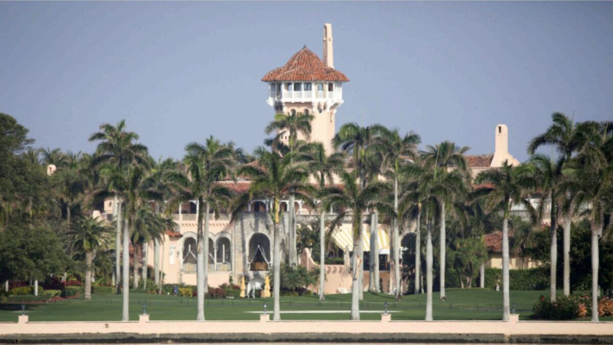 Donald Trump's Mar-a-Lago resort is seen in Palm Beach. — Reuters file