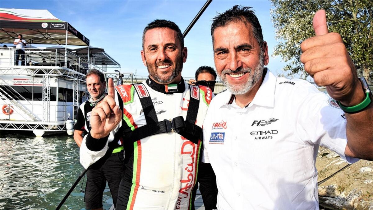 Team Abu Dhabi’s Shaun Torrente (left). — Supplied photo