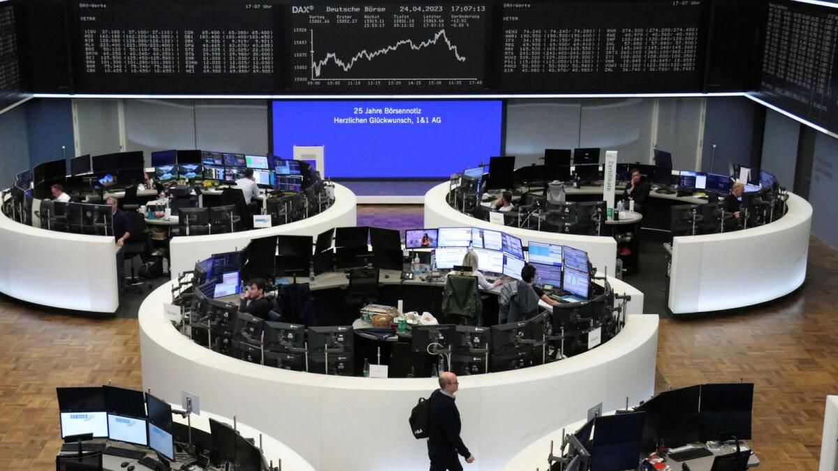 The German share price index DAX graph is pictured at the stock exchange in Frankfurt. - Reuters