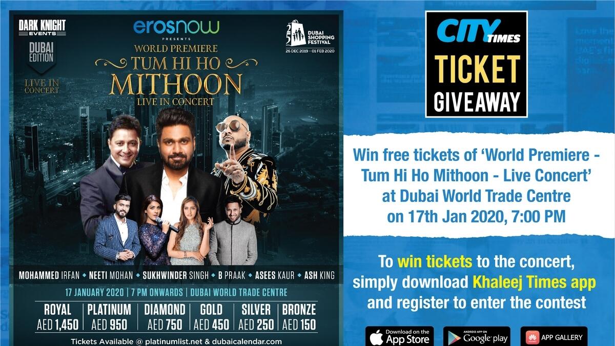 Win free tickets to World Premiere - Tum Hi Ho Mithoon - Live Concert