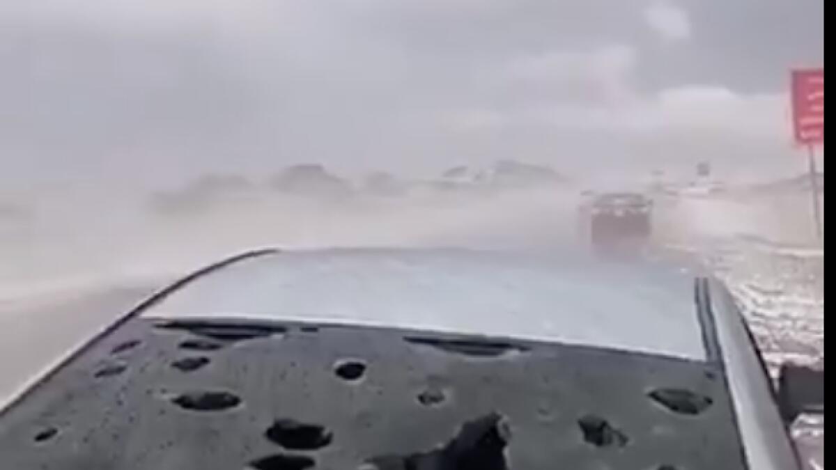 Video: Hail storm wreaks havoc in Saudis Madinah