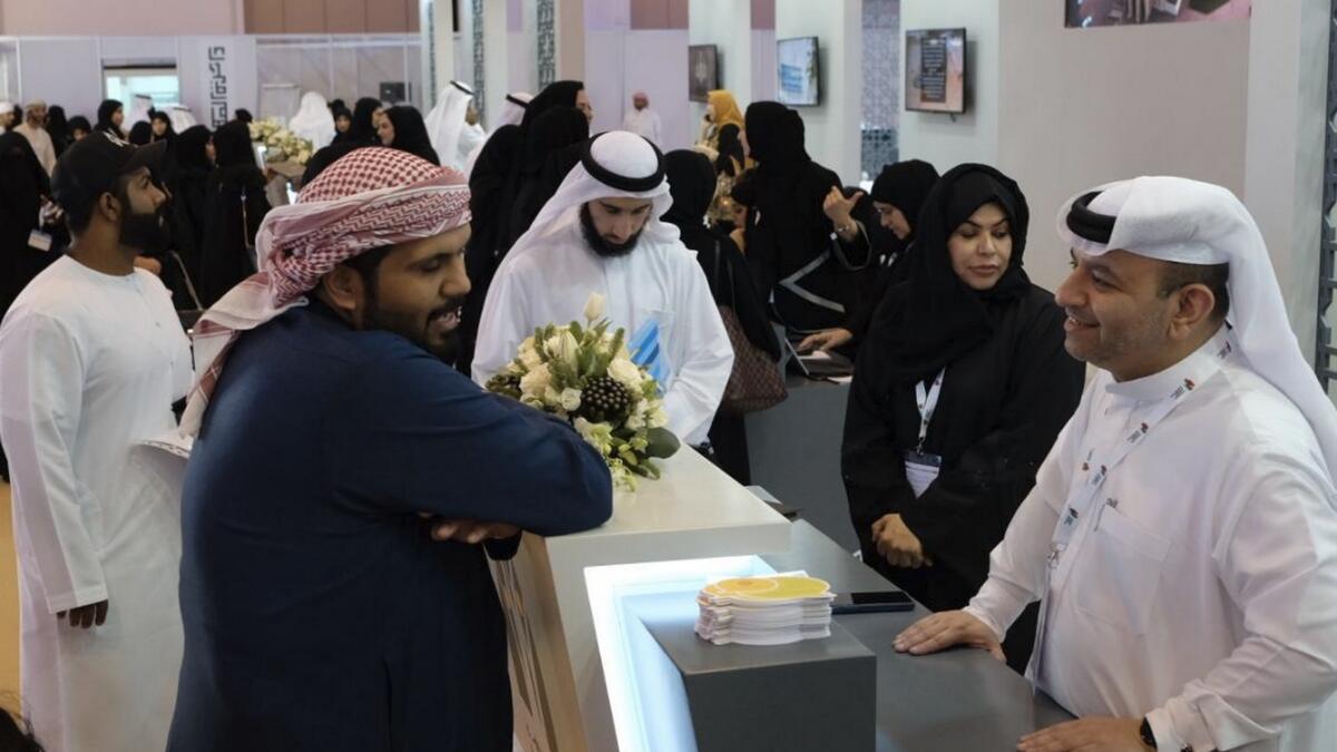 The exhibition - opening to visitors from 10am to 8pm daily - also aims to provide an interactive space between graduates and public and private sector institutions and guide and instruct new graduates on how to choose their career path in a way that suits the needs of the labour market.