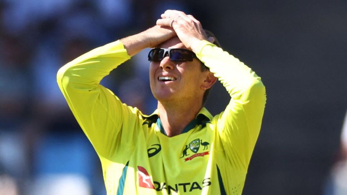 Australia's Adam Zampa reacts during the fourth One Day International -between South Africa and Australia  at Centurion, South Africa. - Reuters