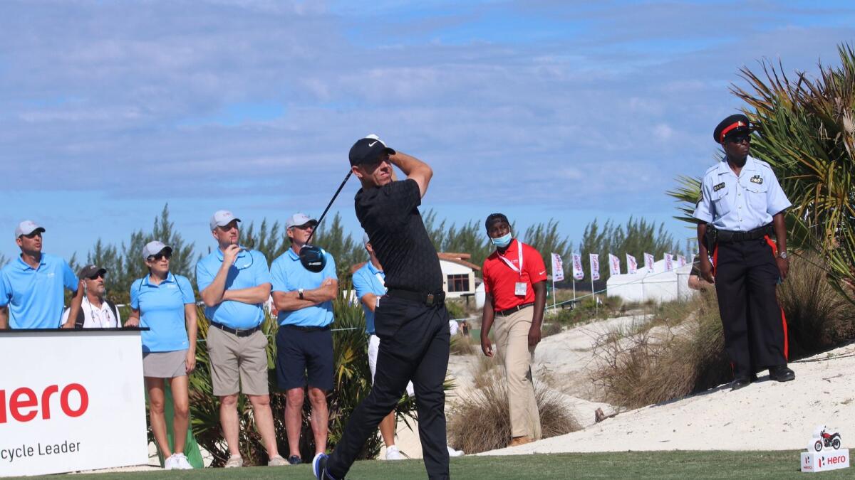 Rory McIlroy shot a six-under par 66 in the opening round of the Hero World Challenge to tie for the top spot alongside Mexico’s Abraham Ancer and American Daniel Berger. — Supplied photo