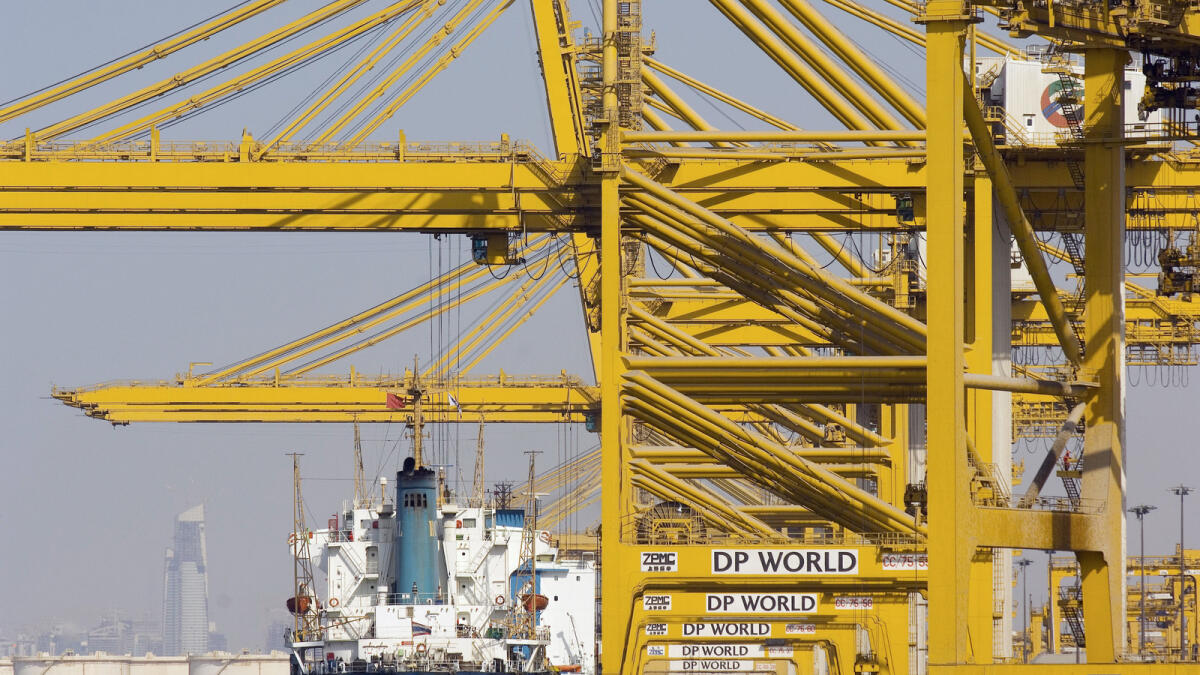 A container ship at Jebel Ali Port, in Dubai. — File photo