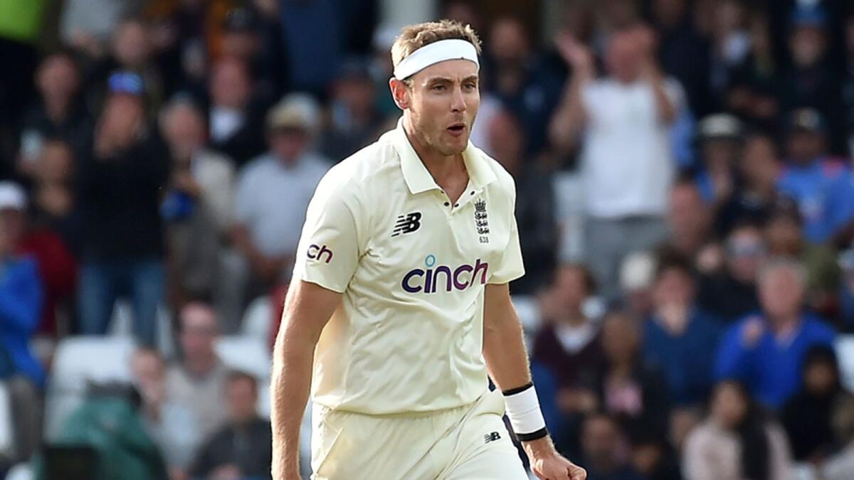 England's Stuart Broad underwent a scan after hurting his ankle during practice on Tuesday ahead of the second Test at Lord’s. — AP file