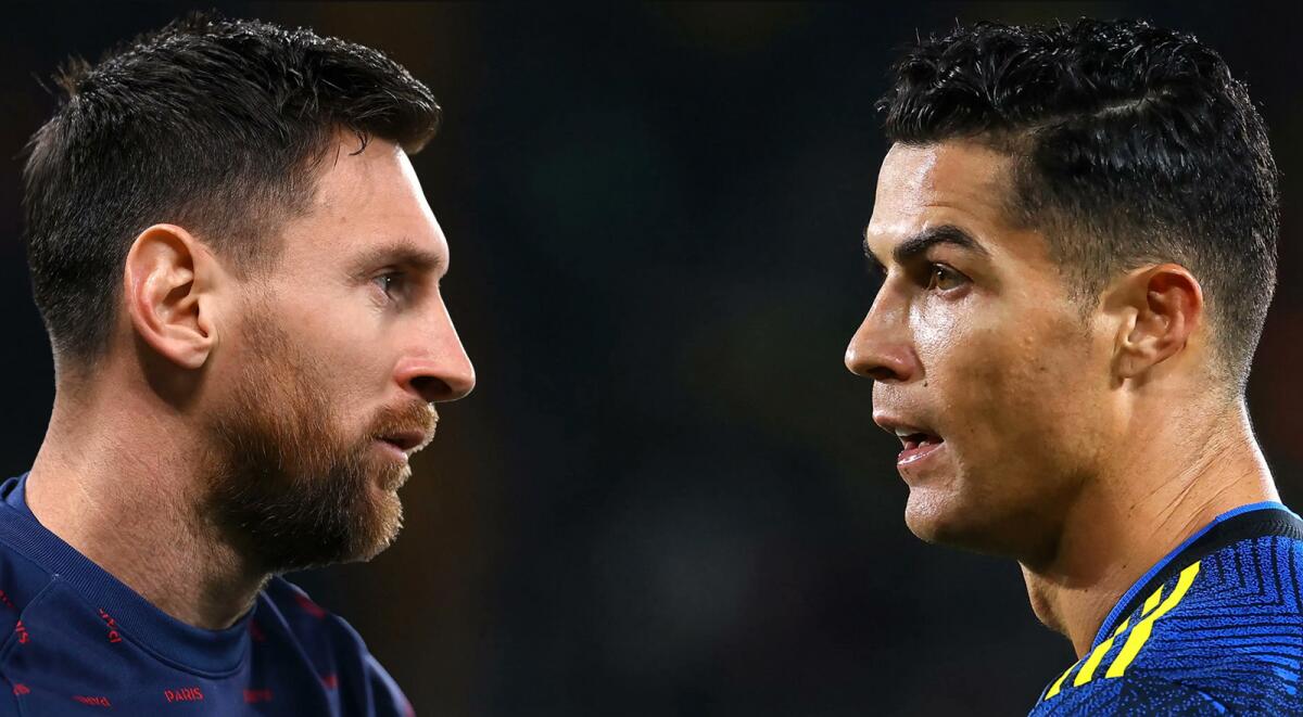 Great rivals Lionel Messi and Cristiano Ronaldo. — Twitter
